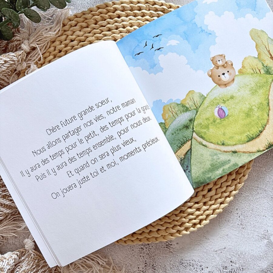 chere future grande soeur livre enfant bébé arrivée preparer grossesse petit belle elaine auteure cadeau naissance nouveau-né ainé idée shower grand