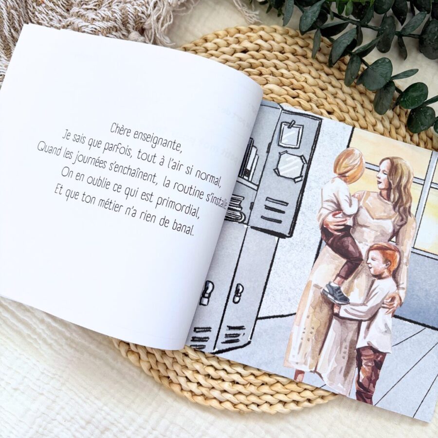 chère enseignante livre pour enfant cadeau idée professeur offrir belle elaine auteure intérieur du livre page 1