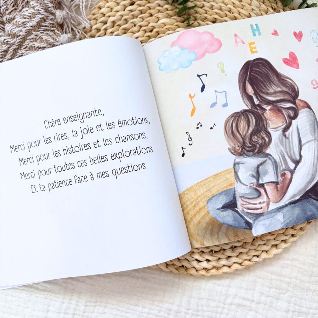 chère enseignante livre pour enfant cadeau idée professeur offrir belle elaine auteure intérieur du livre page 2