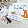 signet personnalisé je t'aime silencieux les belle elaine auteure livre pour enfant amour saint-valentin cadeau marque page jeunesse