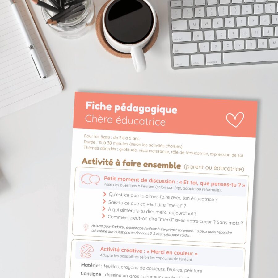 fiche pédagogique activité livre enfant chère éducatrice garderie cpe belle elaine auteure pdf