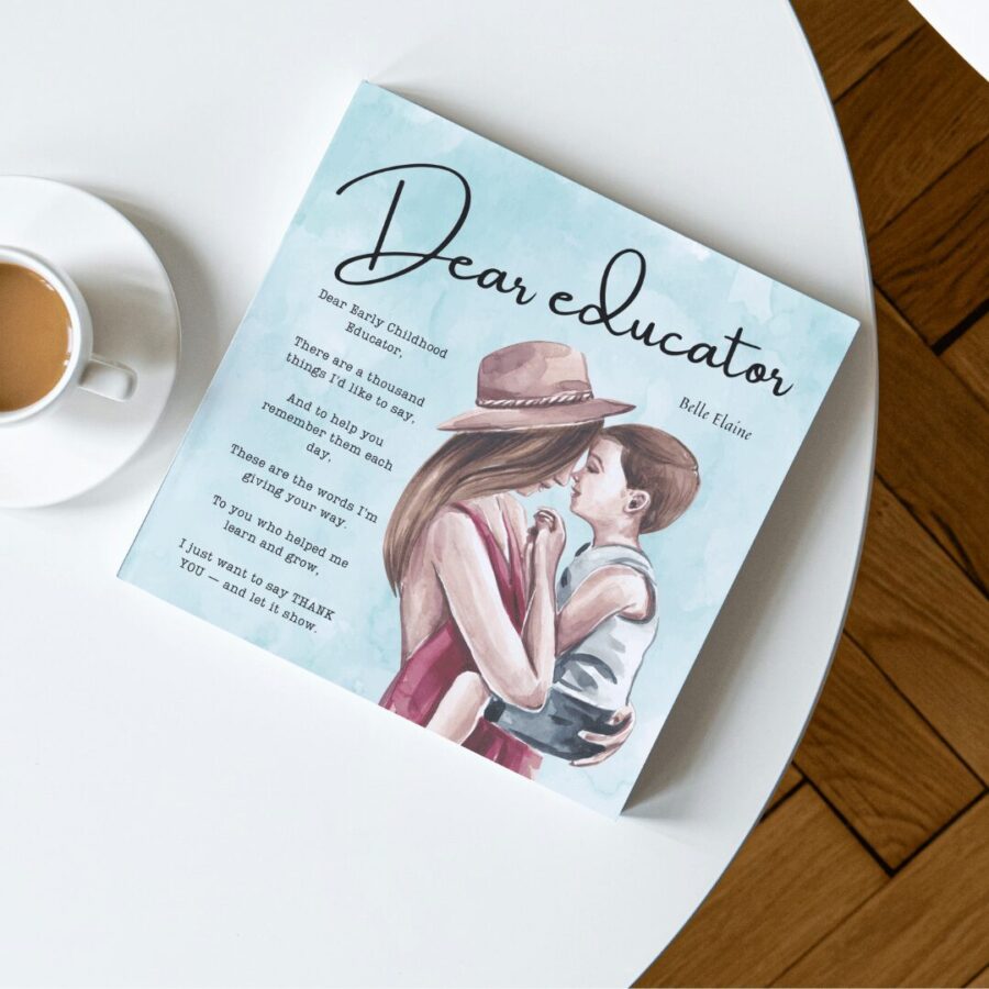 dear educator english version belle elaine auteure author book idea gift for early childhood educator page 1