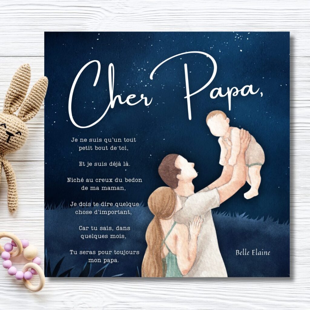 cher papa livre annoncer grossesse annonce idée originale enfant maternité maman cadeau touchant belle elaine auteure