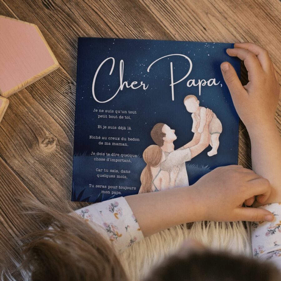 cher papa livre annoncer grossesse annonce idée originale enfant maternité maman cadeau touchant belle elaine auteure enceinte bébé shower