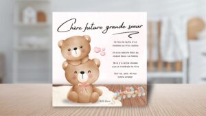cadeau shower bébé idée quoi offrir grossesse annonce futur papa grande soeur grand frère livre enfant fratrie aîné belle elaine auteure